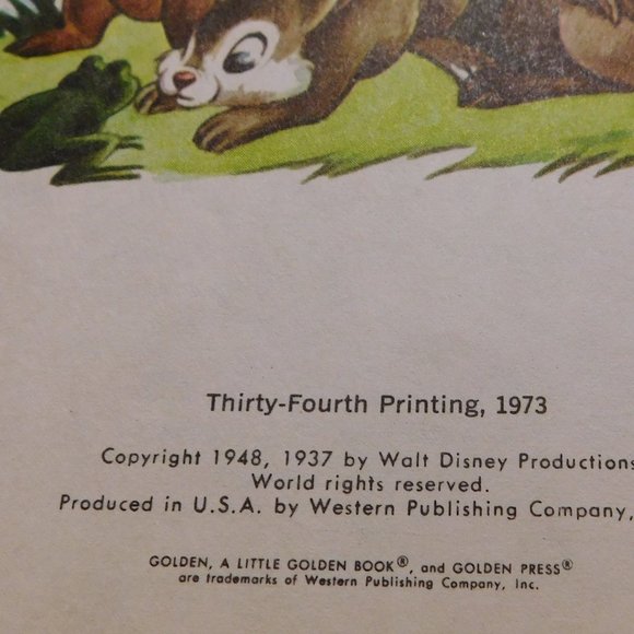 Walt Disney's Show White A Little Golden Book 1973 Vintage - Picture 4 of 4